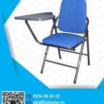 Ghế gấp liền bàn khung sắt sơn tĩnh điện lưng lớn mặt gỗ công nghiệp