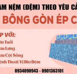 Nệm (Đệm) Bông Gòn Ép Cứng – Nệm Tốt Cho Người Lớn Tuổi – Nệm Êm Cho Người Đau Lưng