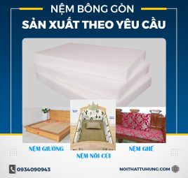 Làm Nệm (Đệm) Bông Gòn Ép Hàn Quốc Theo Yêu Cầu